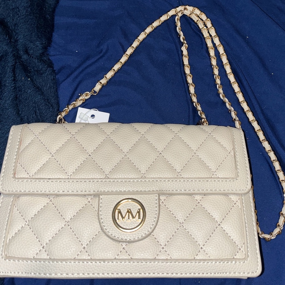 Marlyin Monroe Beige Quilted Crossbody Bag